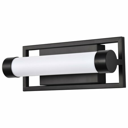 NUVO Canal LED Small Vanity, Matte Black Finish, White Acrylic Lens 62/666